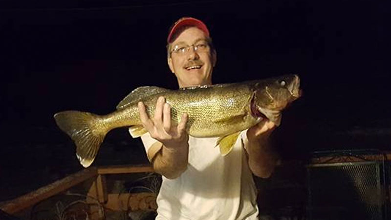 Huge Walleye Caught at Rocky Reef Resort Ice Fishing on Lake Mille Lacs